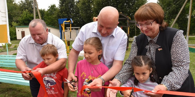 Открытие детской площадке в агрогородке Красная Буда